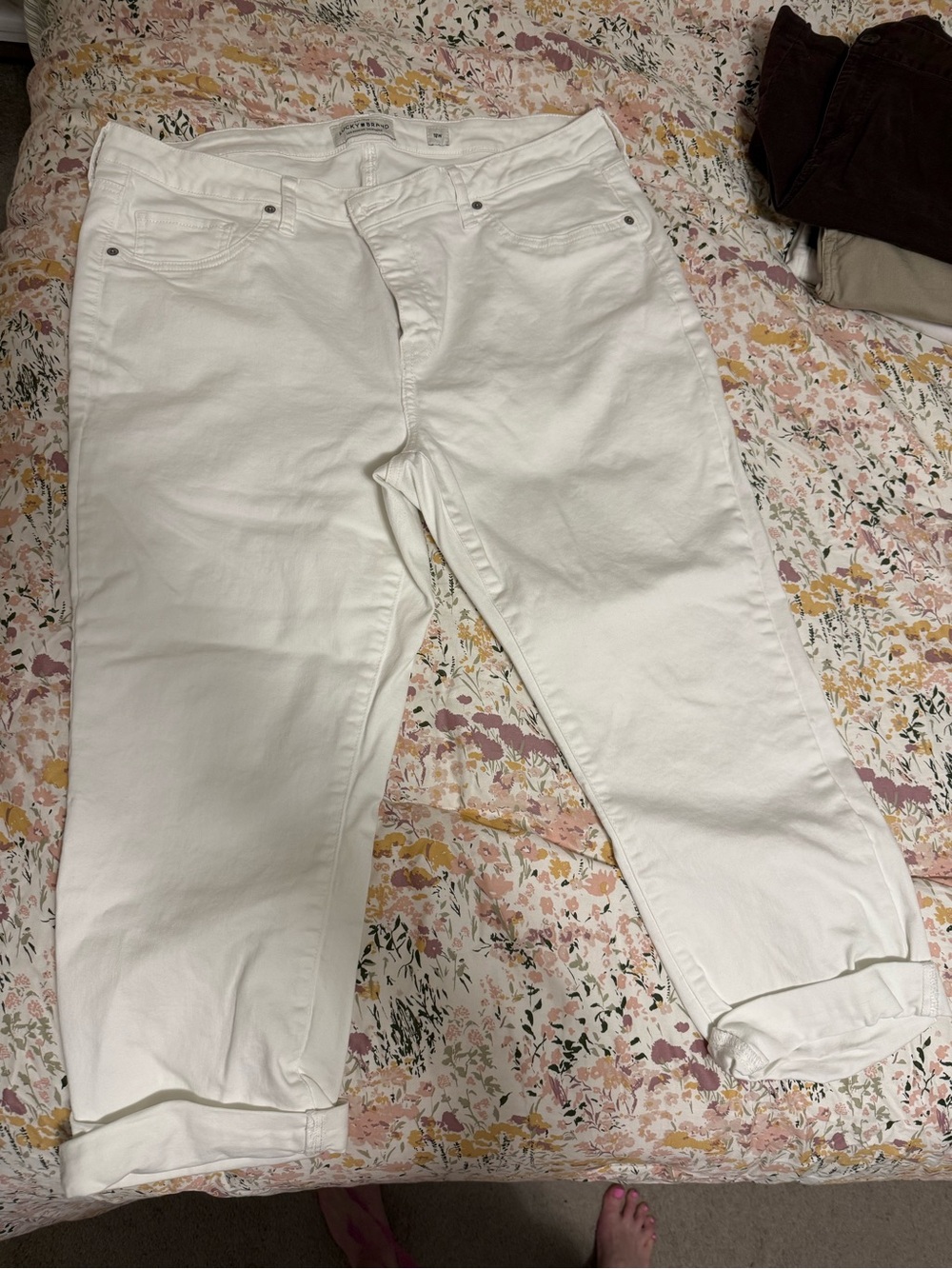 Lucky Brand White Lolita Crop Jeans